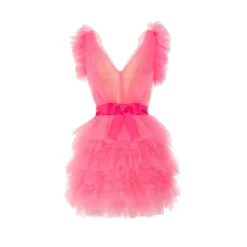 Teen Idol - Orione Tulle Mini Dress with Shoulders - Pink - Dresses - Teen-Ager - Luxury Exclusive Collection - Avvenice