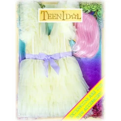 Teen Idol - Orione Tulle Mini Dress with Shoulders - Yellow - Dresses - Teen-Ager - Luxury Exclusive Collection - Avvenice