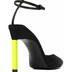 The Attico - Black and Fluo Yellow Perine Pump - The Attico Exclusive Luxury Collection - Avvenice