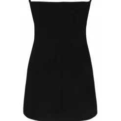 The Attico - Black Asymmetric Buttoned Mini Dress - The Attico Exclusive Luxury Collection - Avvenice