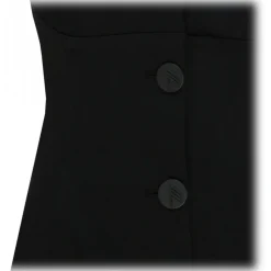 The Attico - Black Asymmetric Buttoned Mini Dress - The Attico Exclusive Luxury Collection - Avvenice