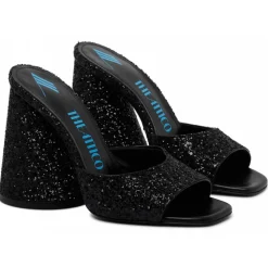 The Attico - Black Calf Leather Luz Mule - The Attico Exclusive Luxury Collection - Avvenice