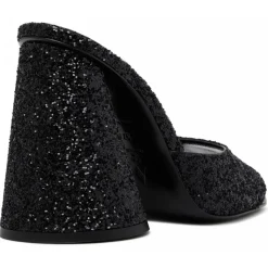 The Attico - Black Calf Leather Luz Mule - The Attico Exclusive Luxury Collection - Avvenice