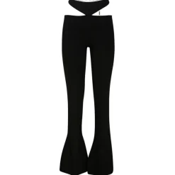 The Attico - Black Cut Out Flared Trousers - The Attico Exclusive Luxury Collection - Avvenice