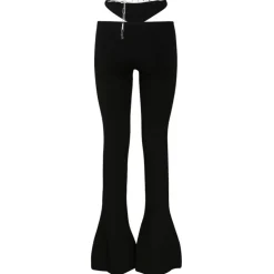 The Attico - Black Cut Out Flared Trousers - The Attico Exclusive Luxury Collection - Avvenice