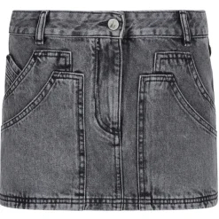 The Attico - Black Denim Mini Skirt - The Attico Exclusive Luxury Collection - Avvenice