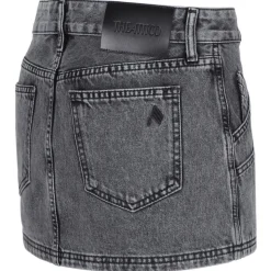 The Attico - Black Denim Mini Skirt - The Attico Exclusive Luxury Collection - Avvenice