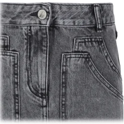 The Attico - Black Denim Mini Skirt - The Attico Exclusive Luxury Collection - Avvenice