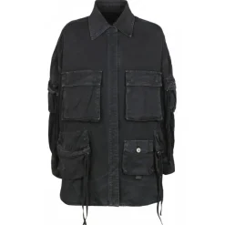 The Attico - Black Fern Short Coat - The Attico Exclusive Luxury Collection - Avvenice