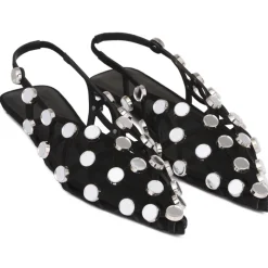 The Attico - Black Grid Ballerina Shoes - The Attico Exclusive Luxury Collection - Avvenice