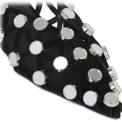 The Attico - Black Grid Ballerina Shoes - The Attico Exclusive Luxury Collection - Avvenice