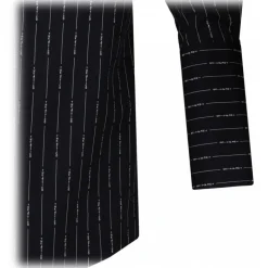 The Attico - Black Striped Shirt Dress - The Attico Exclusive Luxury Collection - Avvenice