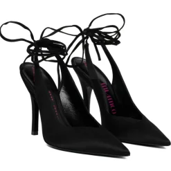 The Attico - Black Venus Slingback Mules - The Attico Exclusive Luxury Collection - Avvenice