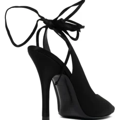 The Attico - Black Venus Slingback Mules - The Attico Exclusive Luxury Collection - Avvenice