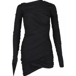 The Attico - Black Wrap Mini Dress - The Attico Exclusive Luxury Collection - Avvenice