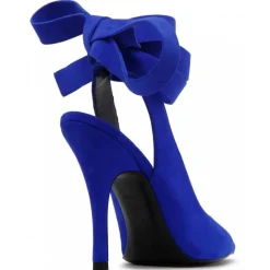 The Attico - Cobalt Blue Leather Slingback Pumps - The Attico Exclusive Luxury Collection - Avvenice