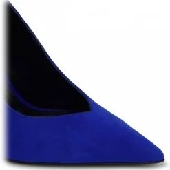 The Attico - Cobalt Blue Leather Slingback Pumps - The Attico Exclusive Luxury Collection - Avvenice