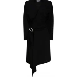 The Attico - Front Slit Long Sleeved Wrap Dress - The Attico Exclusive Luxury Collection - Avvenice