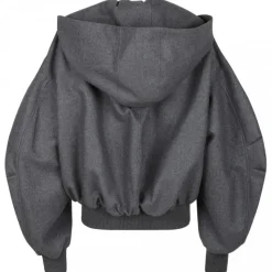 The Attico - Grey Bomber Jacket - The Attico Exclusive Luxury Collection - Avvenice