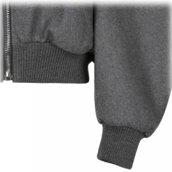 The Attico - Grey Bomber Jacket - The Attico Exclusive Luxury Collection - Avvenice