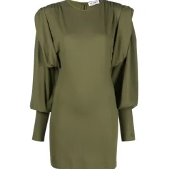 The Attico - Quinn Mini Dress in Olive - The Attico Exclusive Luxury Collection - Avvenice
