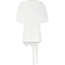 The Attico - White Cotton Front Tie T-Shirt - The Attico Exclusive Luxury Collection - Avvenice