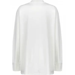 The Attico - White Oversized Long Sleeve T-Shirt - The Attico Exclusive Luxury Collection - Avvenice