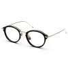 Thom Browne - Black & Shiny 18K Gold Optical Glasses - Thom Browne Eyewear - Avvenice
