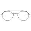 Thom Browne - Black Iron & Silver Glasses - Thom Browne Eyewear - Avvenice