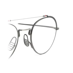 Thom Browne - Black Iron & Silver Glasses - Thom Browne Eyewear - Avvenice