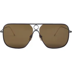 Thom Browne - Black Rectangular Sunglasses - Thom Browne Eyewear - Avvenice