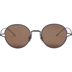 Thom Browne - Black Round Sunglasses - Thom Browne Eyewear - Avvenice