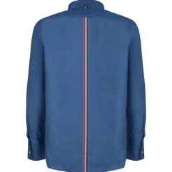 Thom Browne - Deep Blue Cotton Logo Patch Denim Shirt - Thom Browne Exclusive Luxury Collection - Avvenice