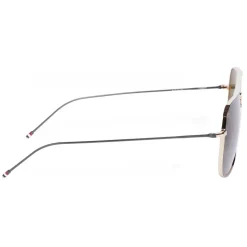 Thom Browne - Gold Rectangular Sunglasses - Thom Browne Eyewear - Avvenice