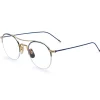 Thom Browne - 18K Gold And Navy Enamel Optical Glasses - Thom Browne Eyewear - Avvenice