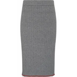 Thom Browne - Light Grey Cashmere Pencil Skirt - Thom Browne Exclusive Luxury Collection - Avvenice