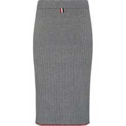 Thom Browne - Light Grey Cashmere Pencil Skirt - Thom Browne Exclusive Luxury Collection - Avvenice