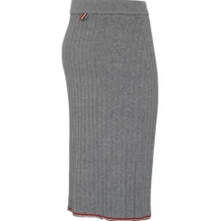 Thom Browne - Light Grey Cashmere Pencil Skirt - Thom Browne Exclusive Luxury Collection - Avvenice