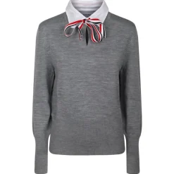 Thom Browne - Light Grey Pullover Combo Shirt - Thom Browne Exclusive Luxury Collection - Avvenice