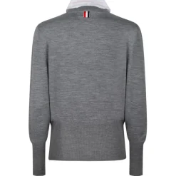 Thom Browne - Light Grey Pullover Combo Shirt - Thom Browne Exclusive Luxury Collection - Avvenice
