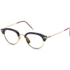 Thom Browne - Navy & 18K Gold Optical Glasses - Thom Browne Eyewear - Avvenice