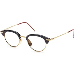 Thom Browne - Navy & 18K Gold Optical Glasses - Thom Browne Eyewear - Avvenice