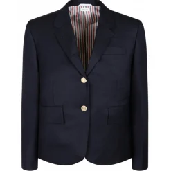 Thom Browne - Navy Blue Single Breasted Blazer - Thom Browne Exclusive Luxury Collection - Avvenice