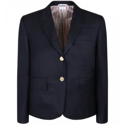 Thom Browne - Navy Blue Single Breasted Blazer - Blue Navy - Thom Browne Exclusive Luxury Collection - Avvenice