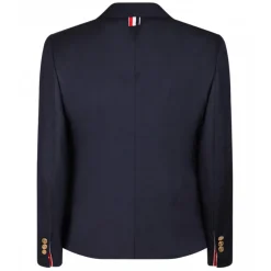 Thom Browne - Navy Blue Single Breasted Blazer - Blue Navy - Thom Browne Exclusive Luxury Collection - Avvenice