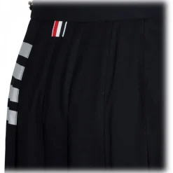 Thom Browne - Navy Pleated Midi Skirt - Thom Browne Exclusive Luxury Collection - Avvenice