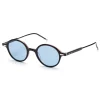Thom Browne - Round Black Sunglasses with Red, White and Blue Frame - Thom Browne Eyewear - Avvenice