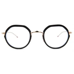 Thom Browne - Round Contrast-Trim Glasses - Thom Browne Eyewear - Avvenice