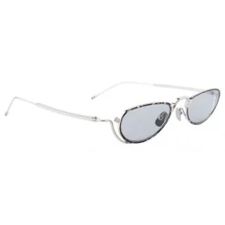 Thom Browne - Silver and Grey Tortoise Sunglasses - Thom Browne Eyewear - Avvenice