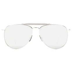 Thom Browne - Silver Aviator Sunglasses - Thom Browne Eyewear - Avvenice